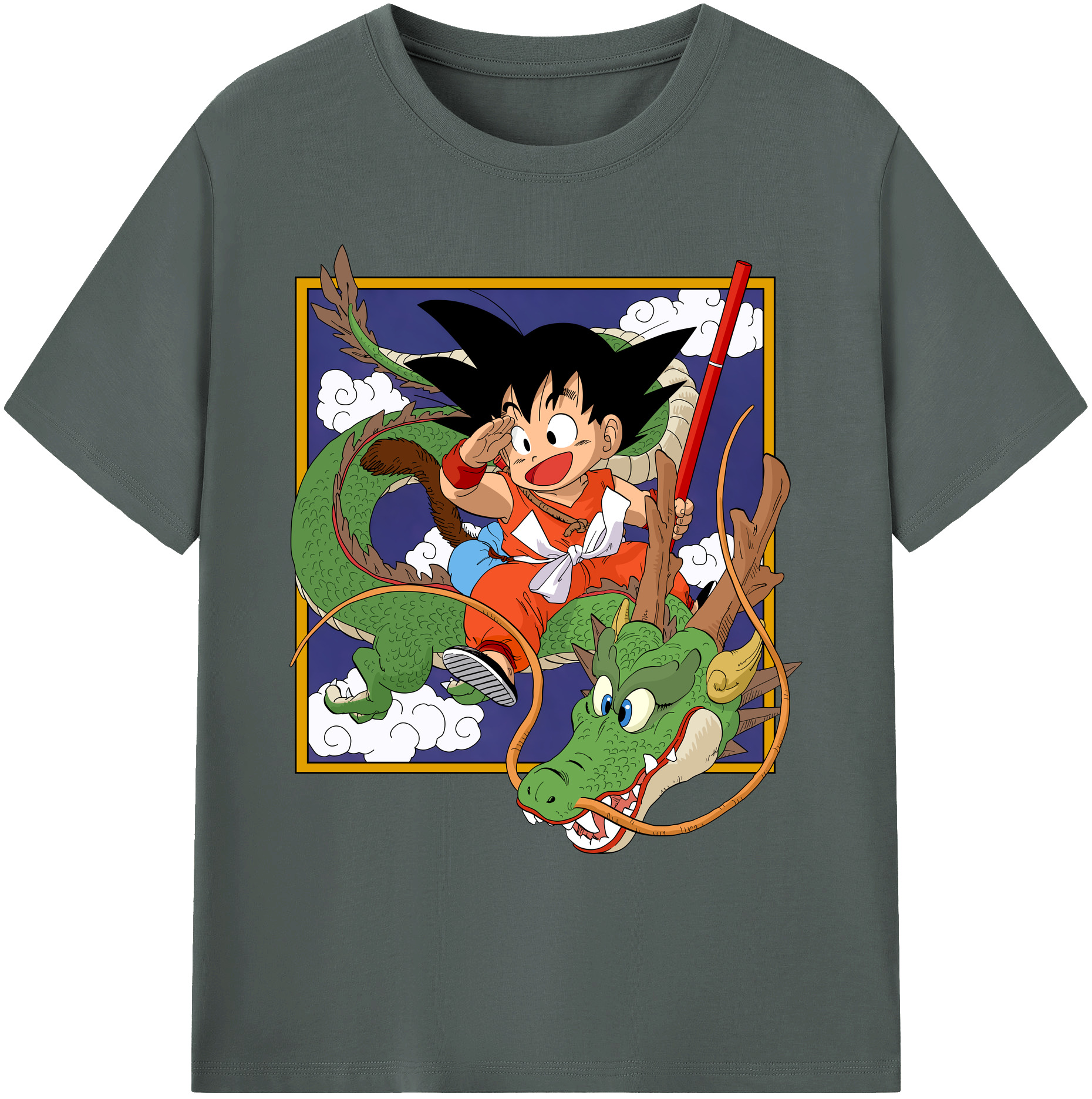 （画像用） ドラゴンボール 孫悟空（そん ごくう）Son Goku カカロット DRAGON BALL Kakarotto 綿100％ メンズ半袖Tシャツ｜肌触りやわらか＆通気性